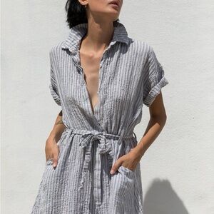 Esby Apparel Savannah Jumper Ash Stripe Size M